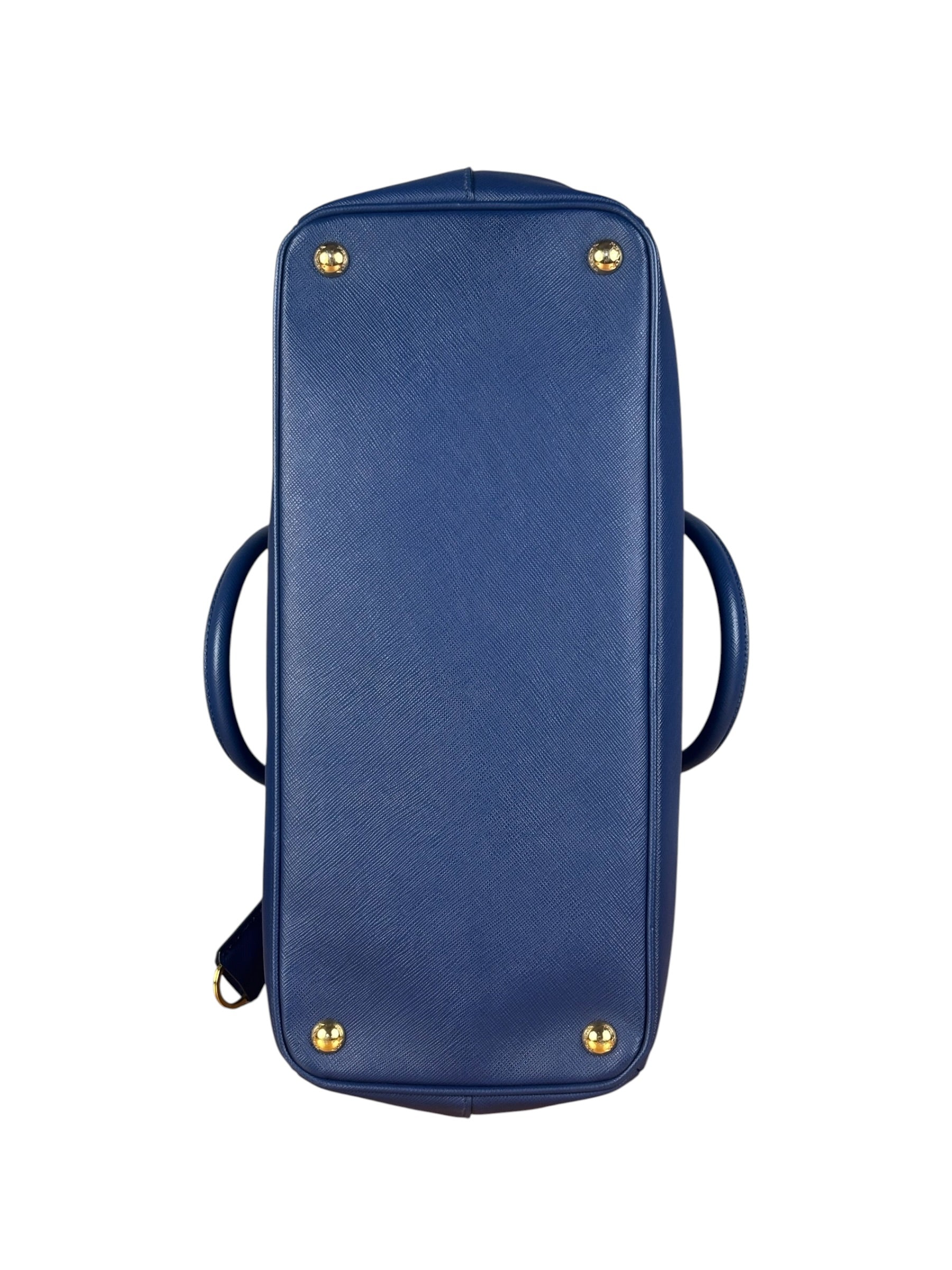 Prada Blue Galleria Saffiano Leather Tote