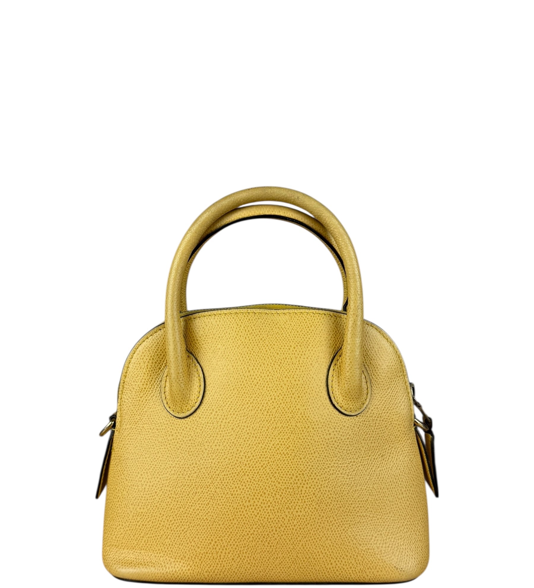 Celine Yellow Leather Dome 2Way Handbag