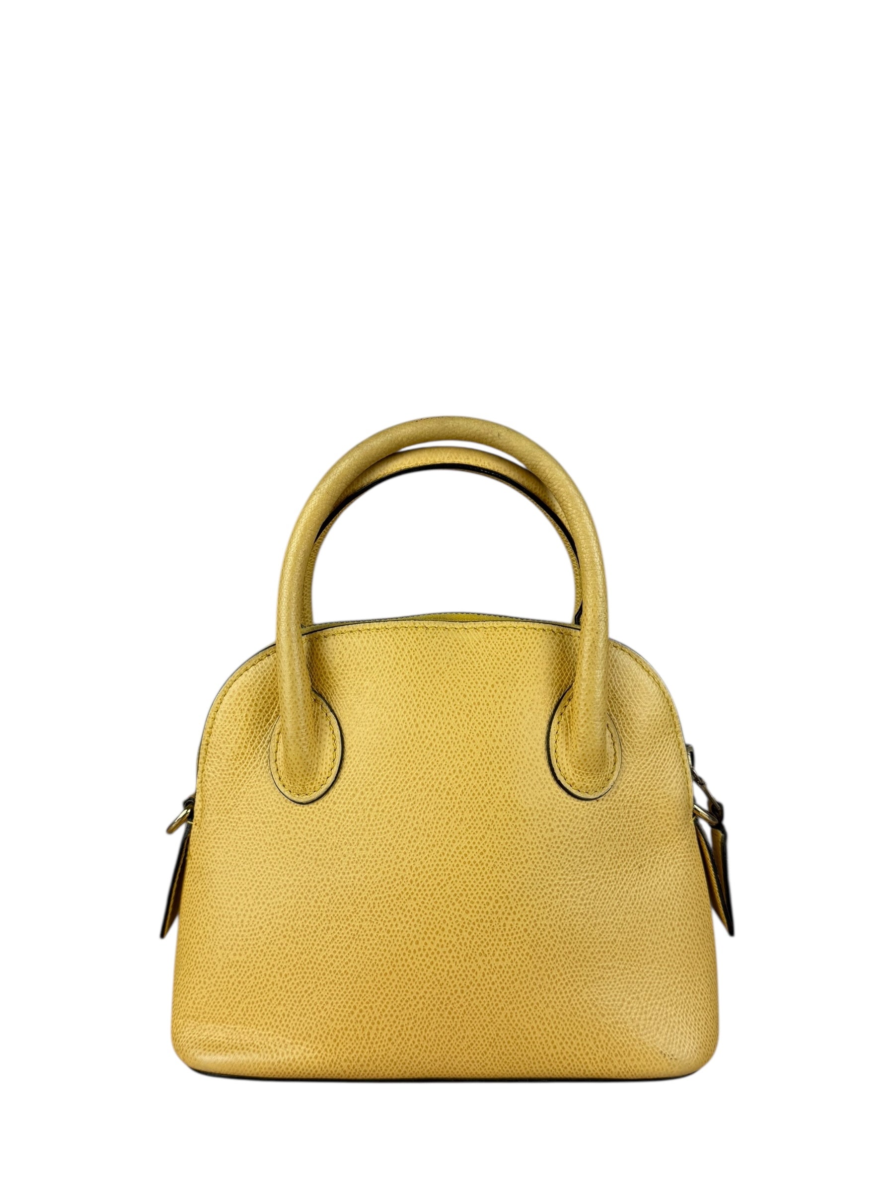 Celine Yellow Leather Dome 2Way Handbag