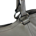 Prada Grey Vitello Daino Leather 2Way Handbag