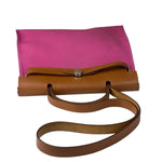 Hermes Pink/Brown Leather Trim Herbag Zip 31 Two-Way Bag