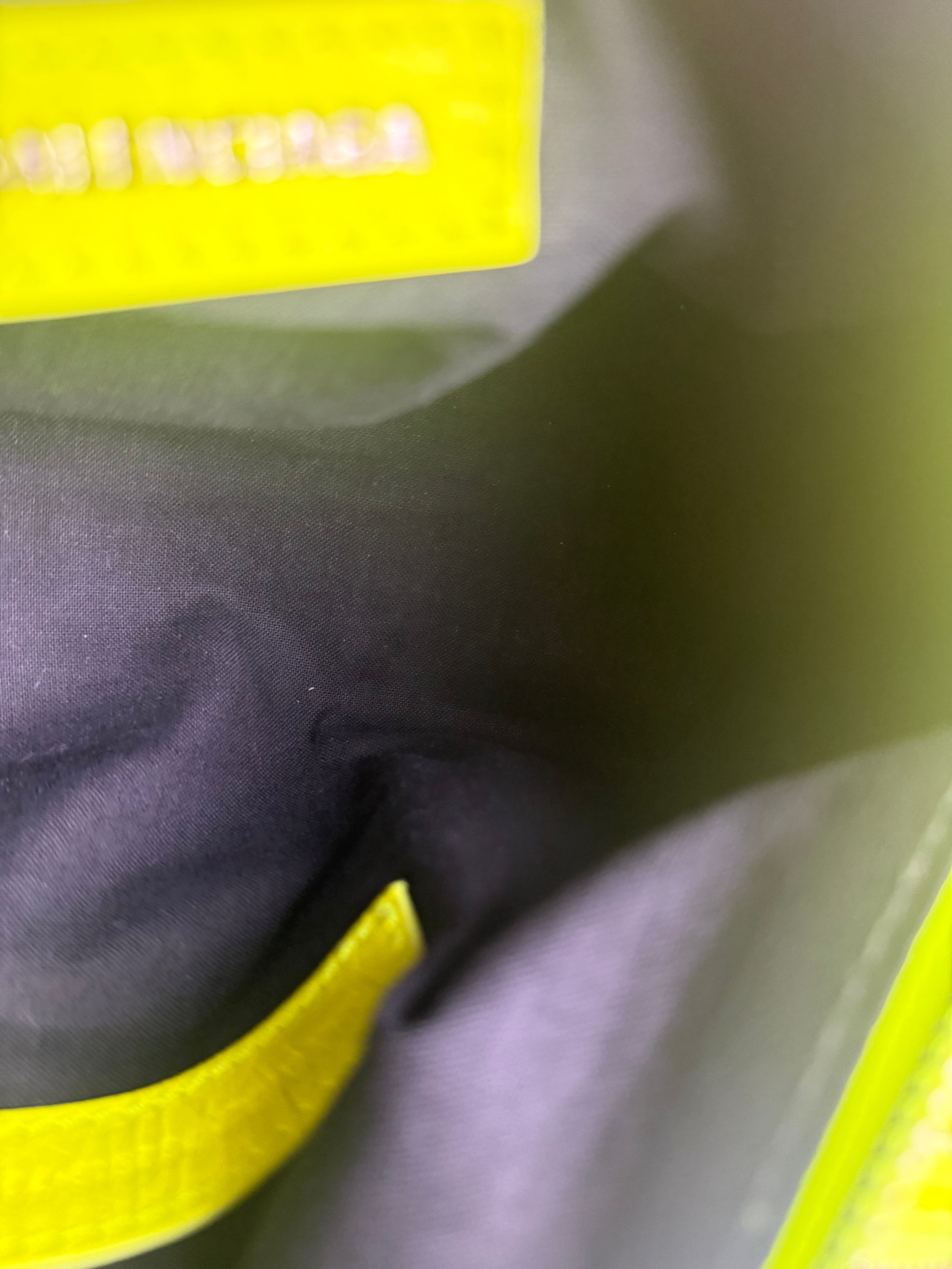 Balenciaga Fluo Yellow Leather Super Busy XS Sling Bag