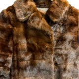 Vintage Chocolate Brown Mid Length Fur Coat