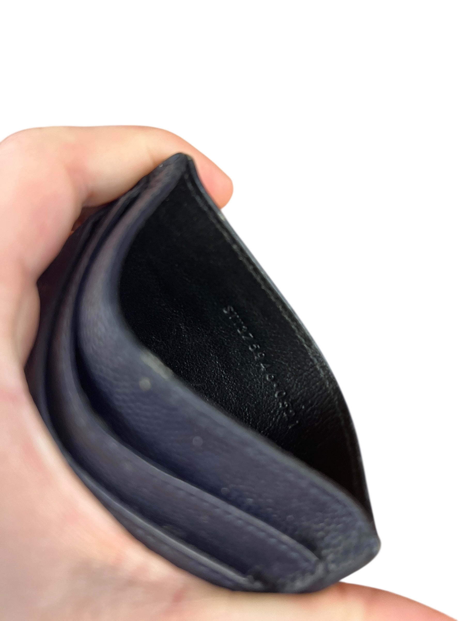 Yves Saint Laurent Leather Cardholder Navy Blue