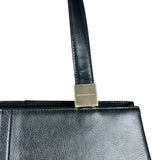 Burberry Black Leather Shoulder Tote