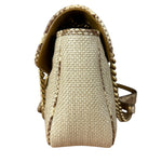 Gucci Raffia Snake-Trimmed Marmont Chain Bag