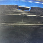 Prada Blue Saffiano Leather 2Way Briefcase Bag