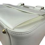 Burberry White Leather Multi-Pocket Handbag