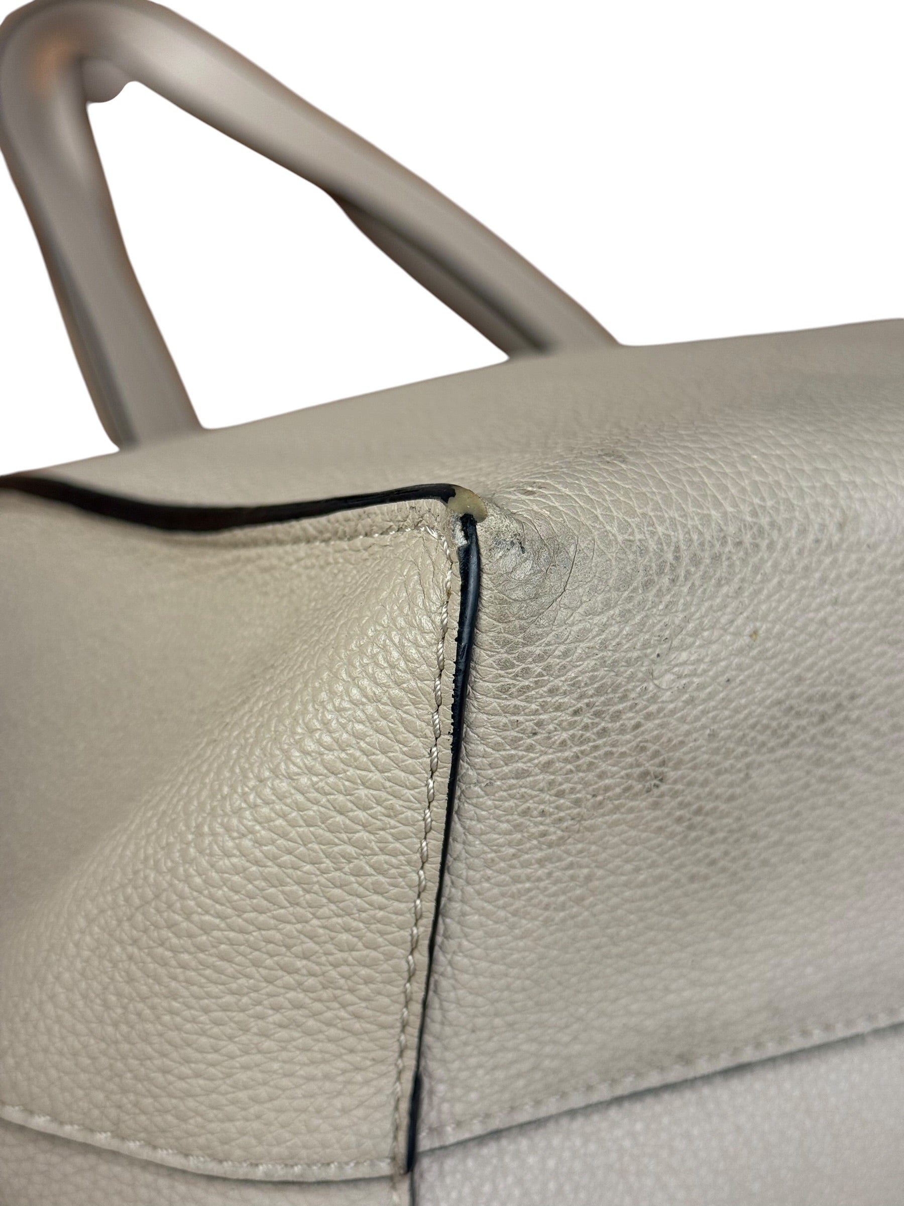 Loewe Beige Pebbled Leather Cushion Tote