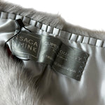 Saga Mink Vintage Grey Fur Tailed Shawl