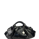 Loewe Black Patent Leather Anagram Glitter Nappa Aire Handbag