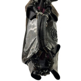 Loewe Black Patent Leather Anagram Glitter Nappa Aire Handbag