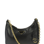 Prada Black Saffiano Leather Re-Edition Two-Way Bag