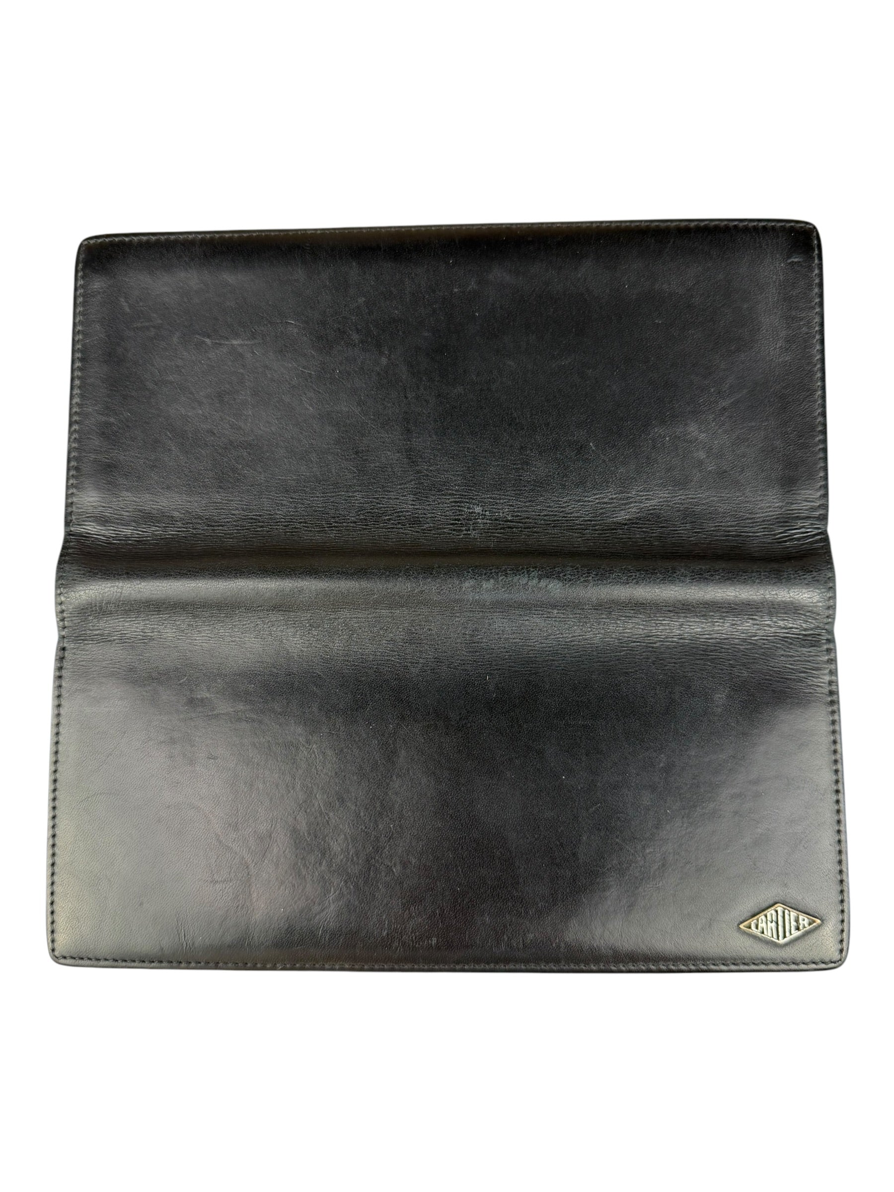 Cartier Black Leather Louis Multipurpose Continental Long Wallet