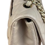 Chanel Beige Clair Jumbo Classic Flap Shoulder Bag 1990