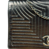 Chanel Black Leather Paris-Seoul Korean Garden Flap Bag 2015