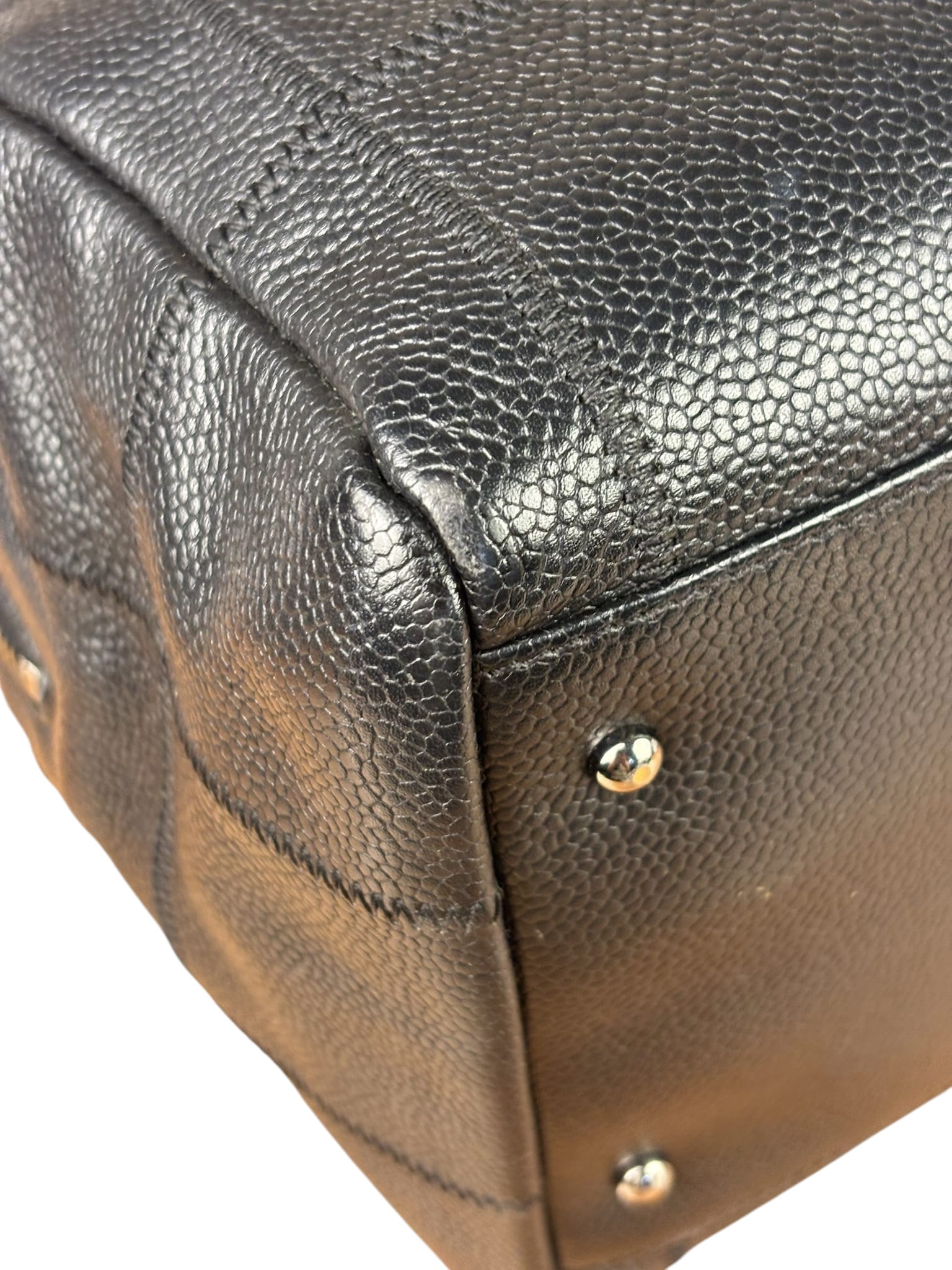 Chanel Black Caviar Chocolate Bar Shoulder Bag