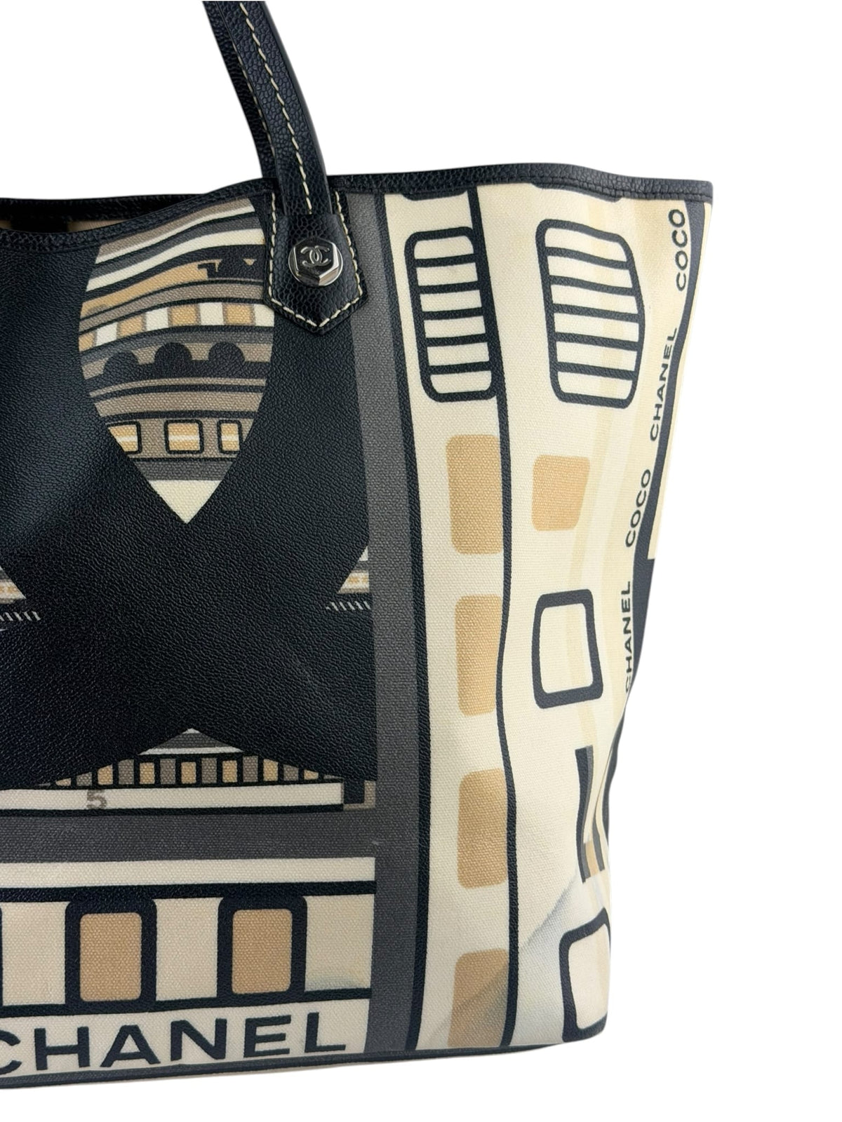 Chanel Colorblock Leather Le Train Shopping Tote 2006