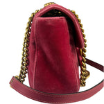 Gucci GG Marmont Matelasse Velvet Small Pink Chain Bag