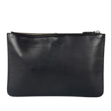 Fendi Black Leather Monsters Zip Clutch