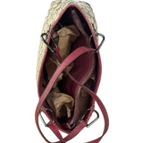 Gucci Vintage GG Canvas Pink Trim Shoulder Bag