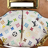 Louis Vuitton White Murakami Judy MM 2Way