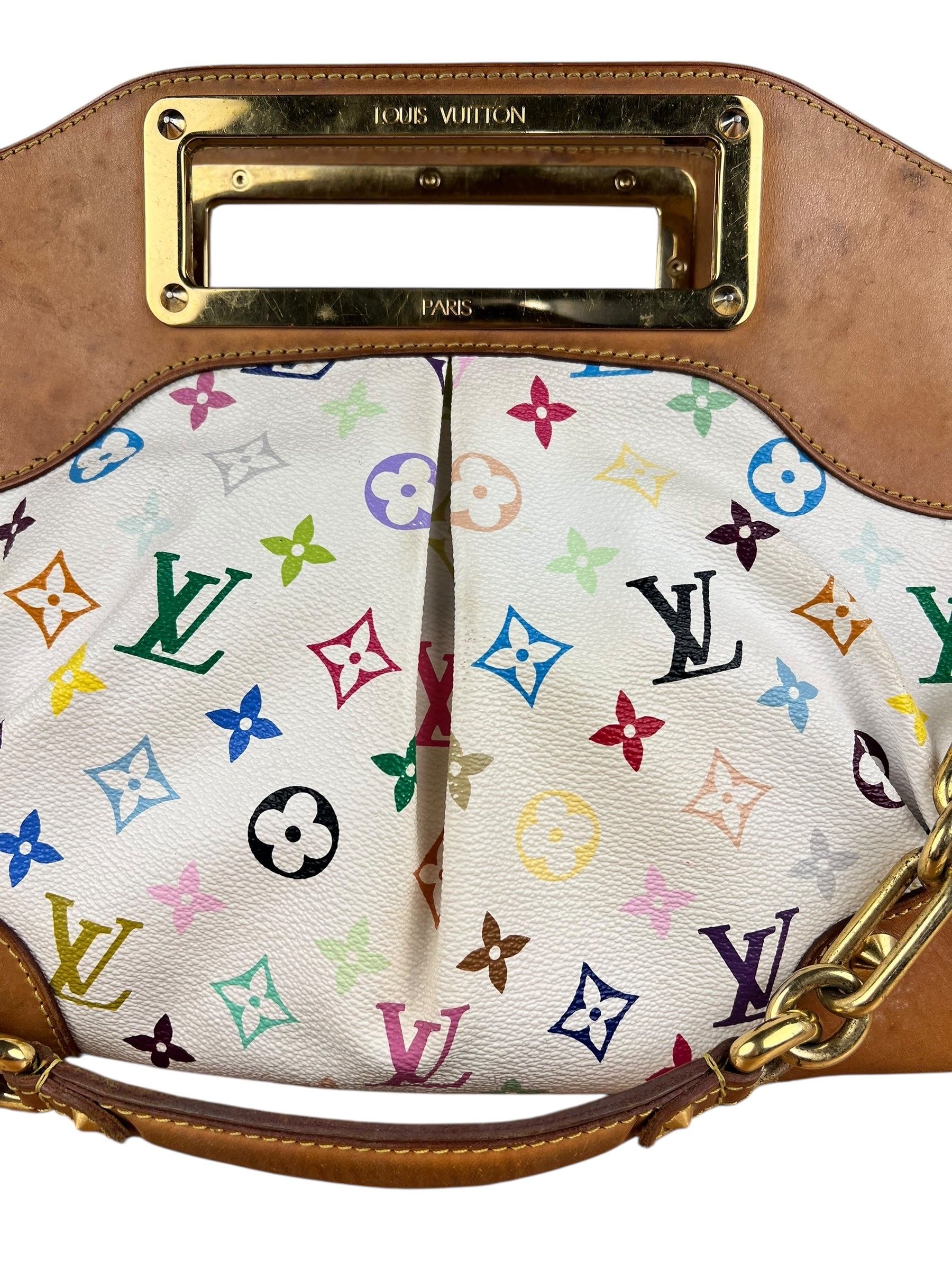 Louis Vuitton White Murakami Judy MM 2Way