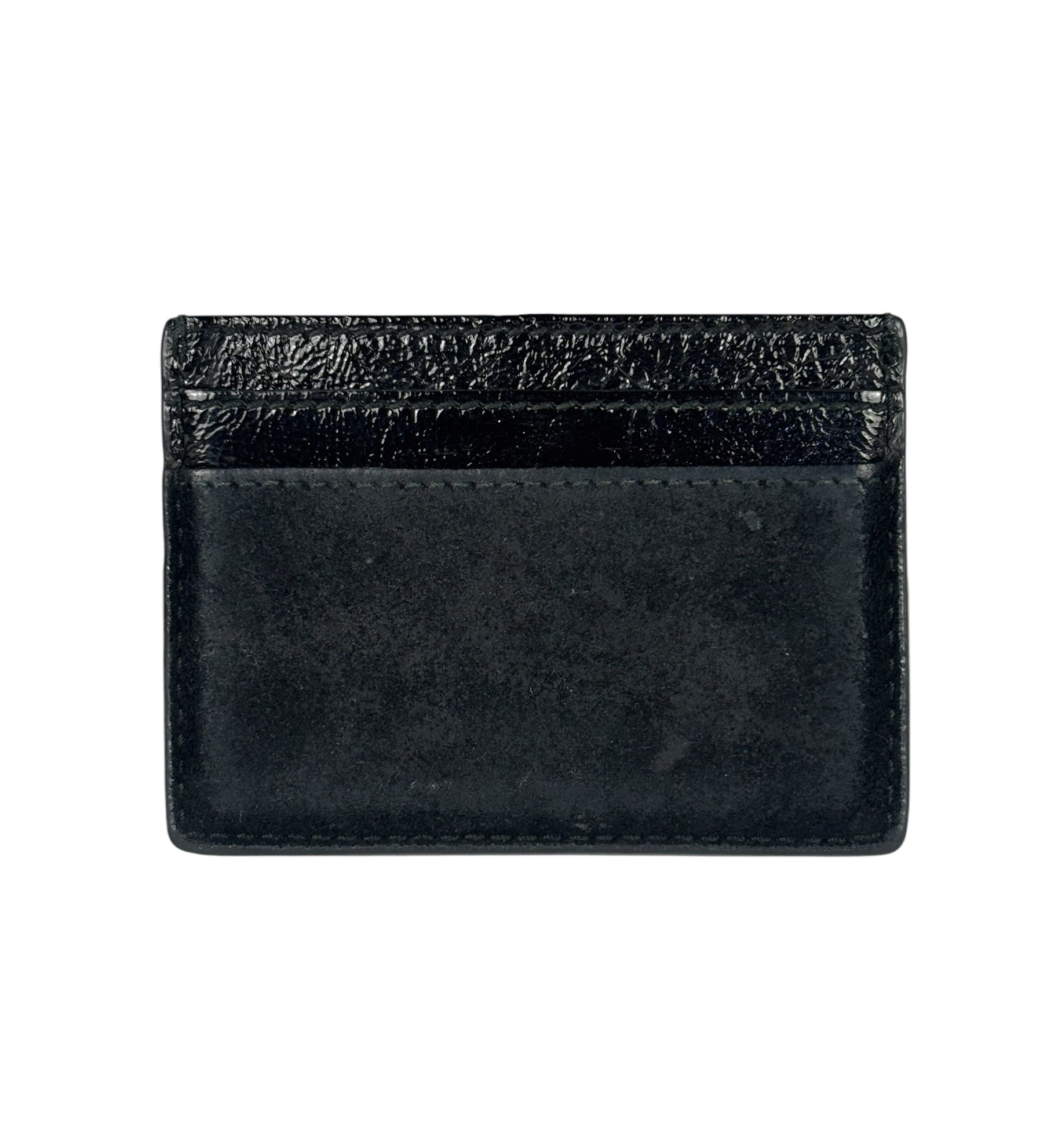 Gucci Black Patent Leather Ophidia Card Case