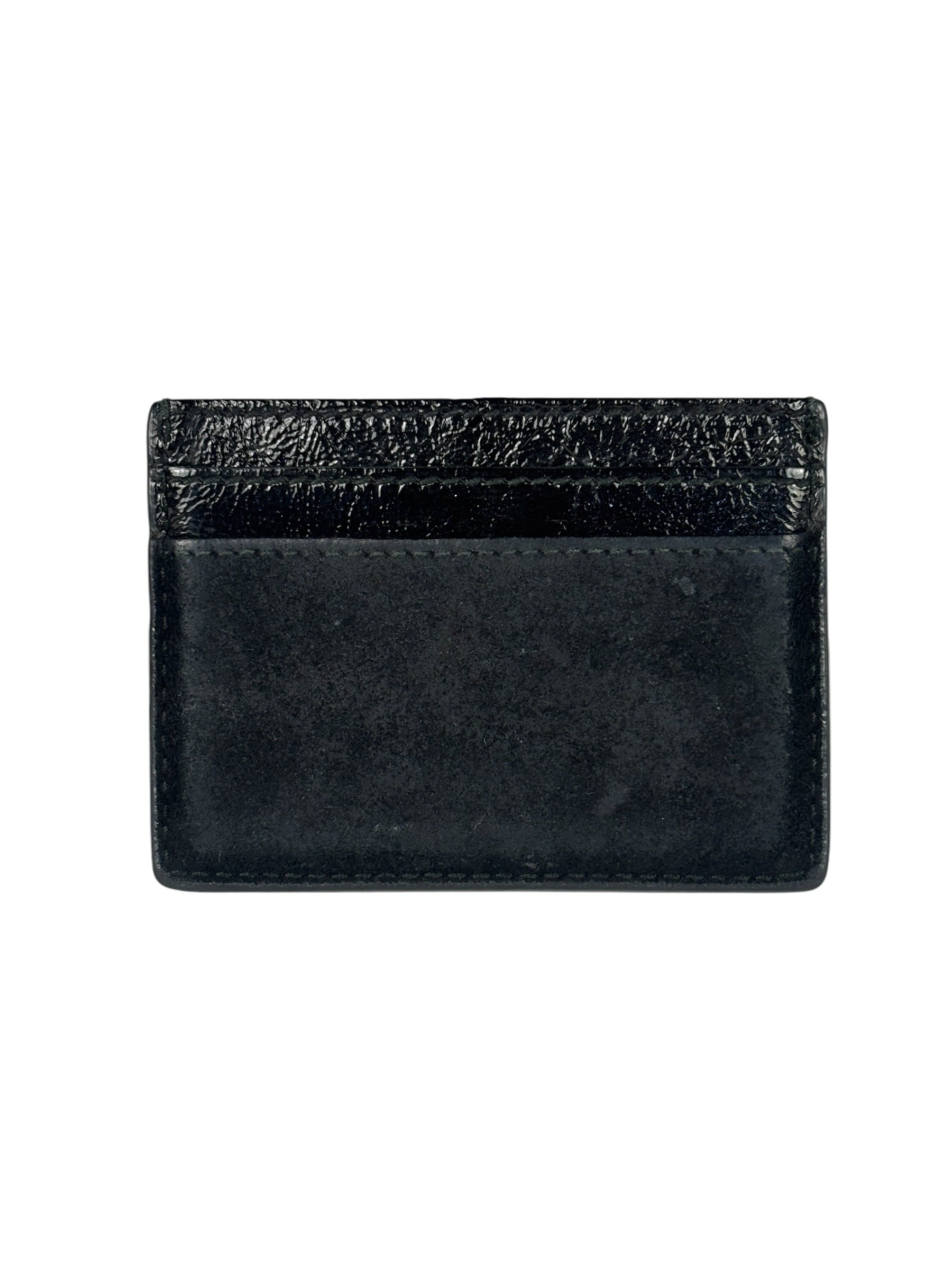 Gucci Black Patent Leather Ophidia Card Case