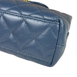 Chanel Blue Quilted Calfskin Nano Kelly Shopper Two-Way Bag 2023