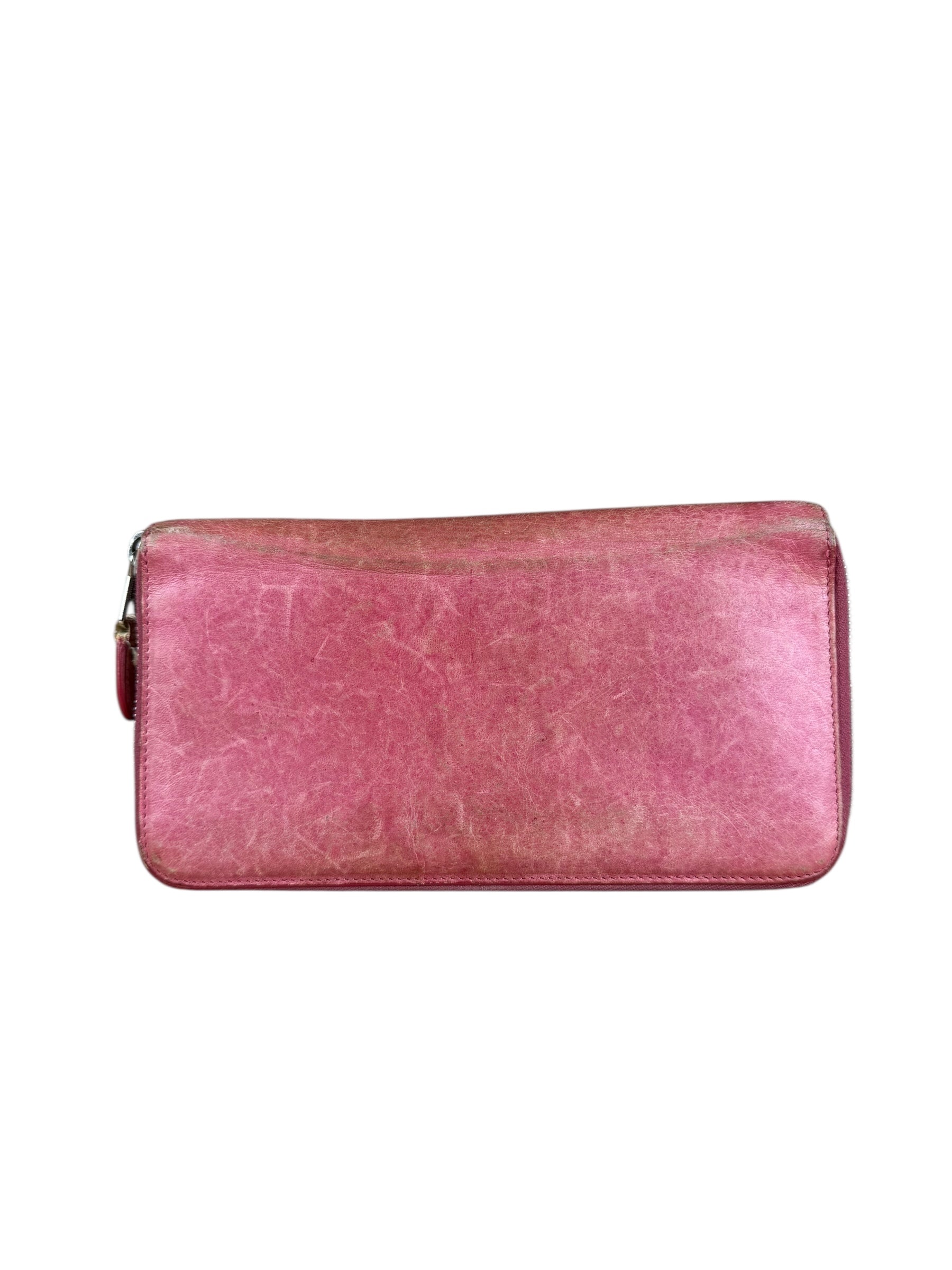 Balenciaga Vintage Pink Le Agneau Long Wallet