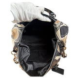Coach Vintage Trim Leather Hand Drawn Scarf Print Satchel Two-Way Bag