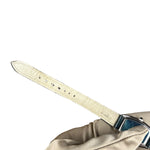 Seiko Quartz Rounded Rectangular Dial Navy Croc Strap