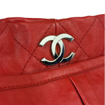 Chanel Red Quilted Leather Natural Beauty Chain Tote 2010