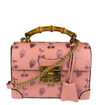 Gucci Valentines Day Padlock Bamboo Handle Handbag