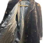 Vintage Black Mink Fur Long Coat