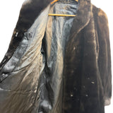 Vintage Black Mink Fur Long Coat