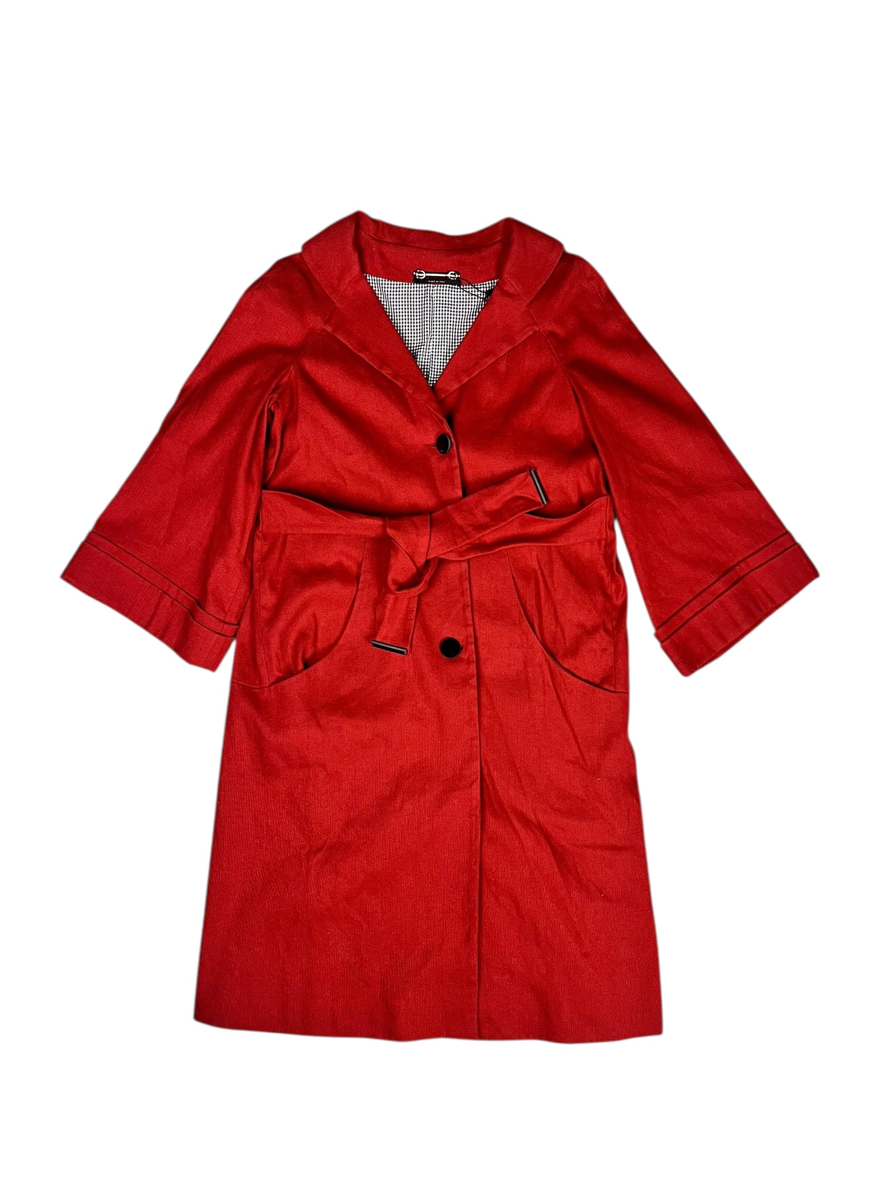 Gucci Vintage Red Trench Coat