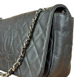 Chanel Black Leather Ultimate Stitch Single Flap Bag 2010