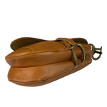 Christian Dior Tan Brown Leather Medium Saddle Bag