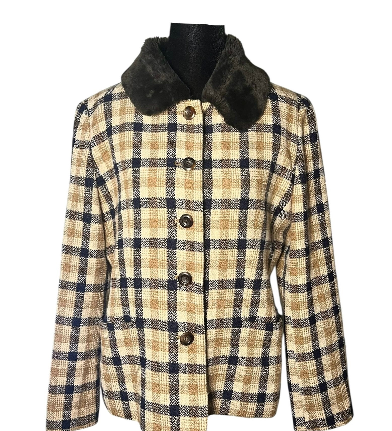 Burberry Check Button Up Jacket