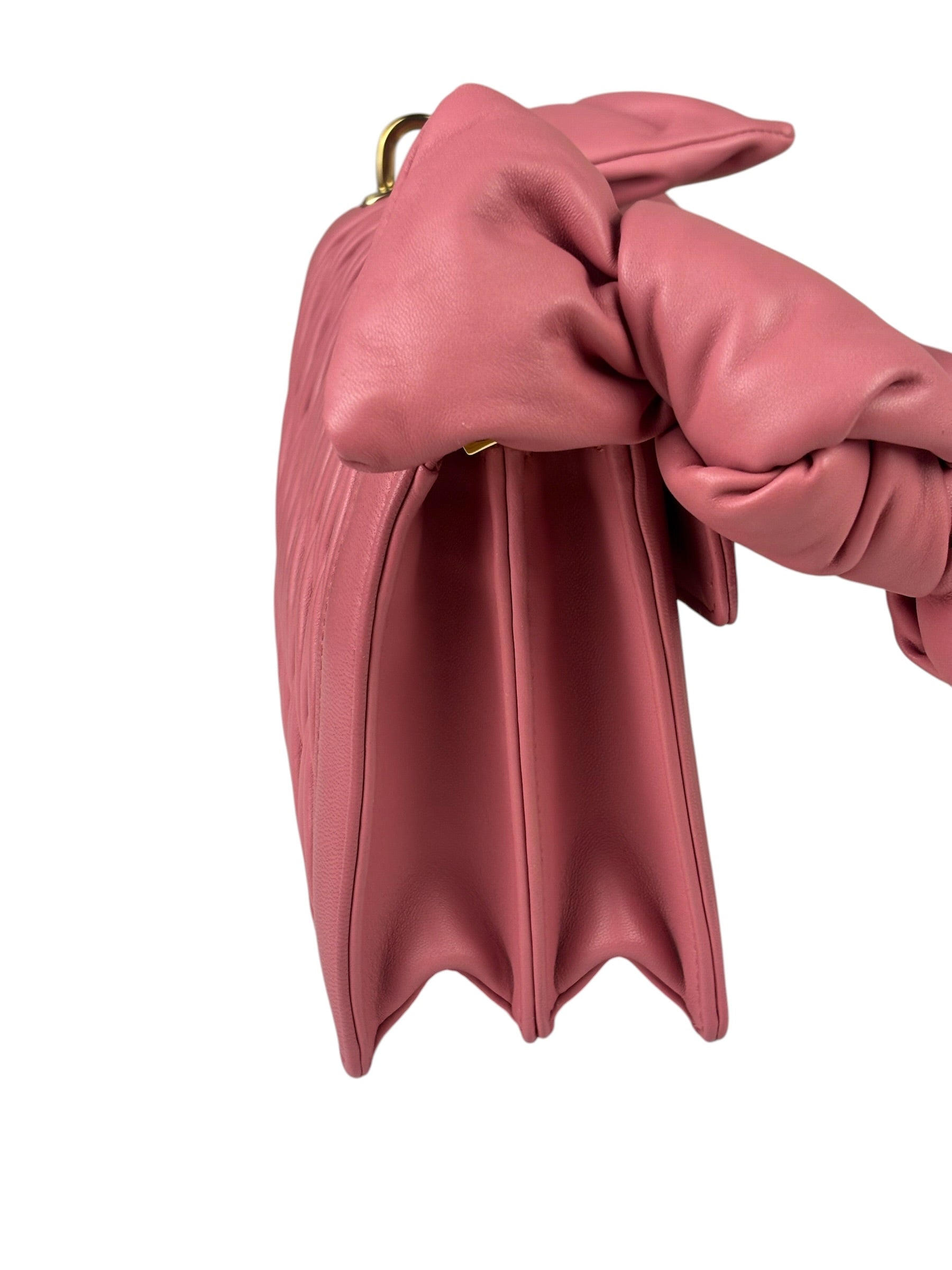 Miu Miu Pink Confidential Nappa Matelassè Leather Shoulder Bag