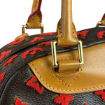 Louis Vuitton Red Tuffetage Cube Monogram Deauville