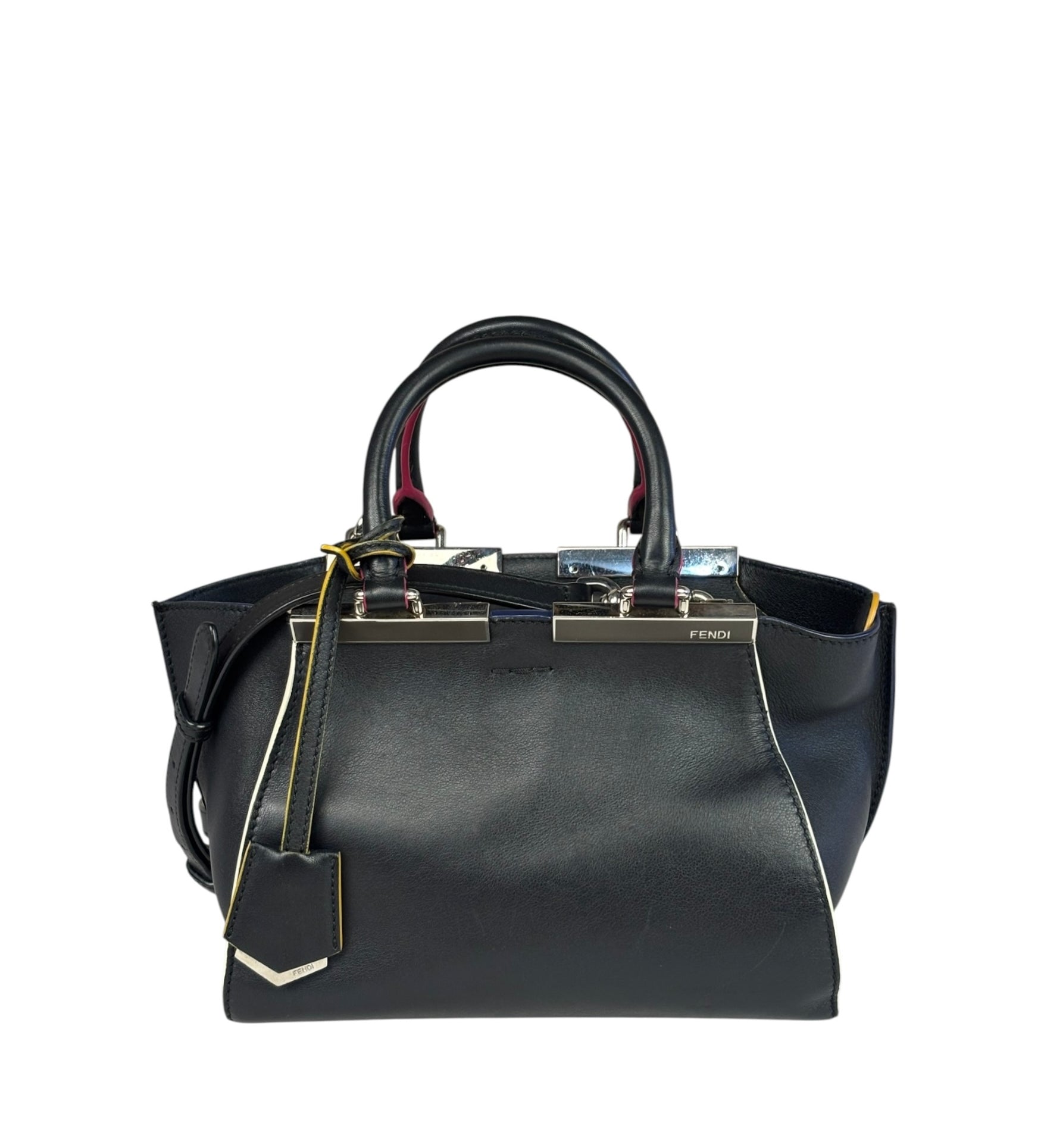 Fendi Black Leather 3 Jours Two-Way Bag