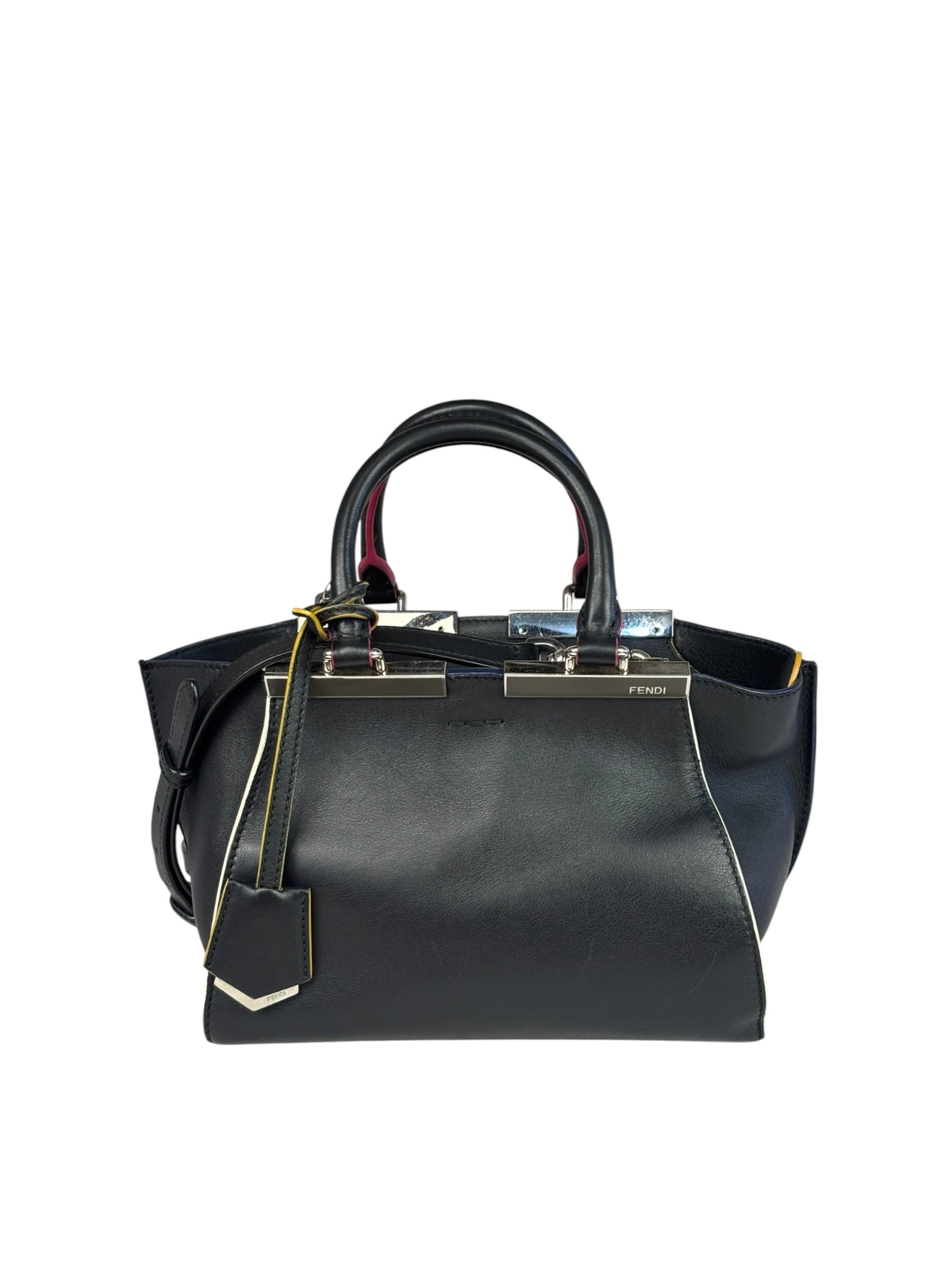 Fendi Black Leather 3 Jours Two-Way Bag