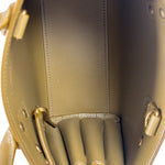 YSL Green Ink Leather King Palm Nano Two-Way Tote