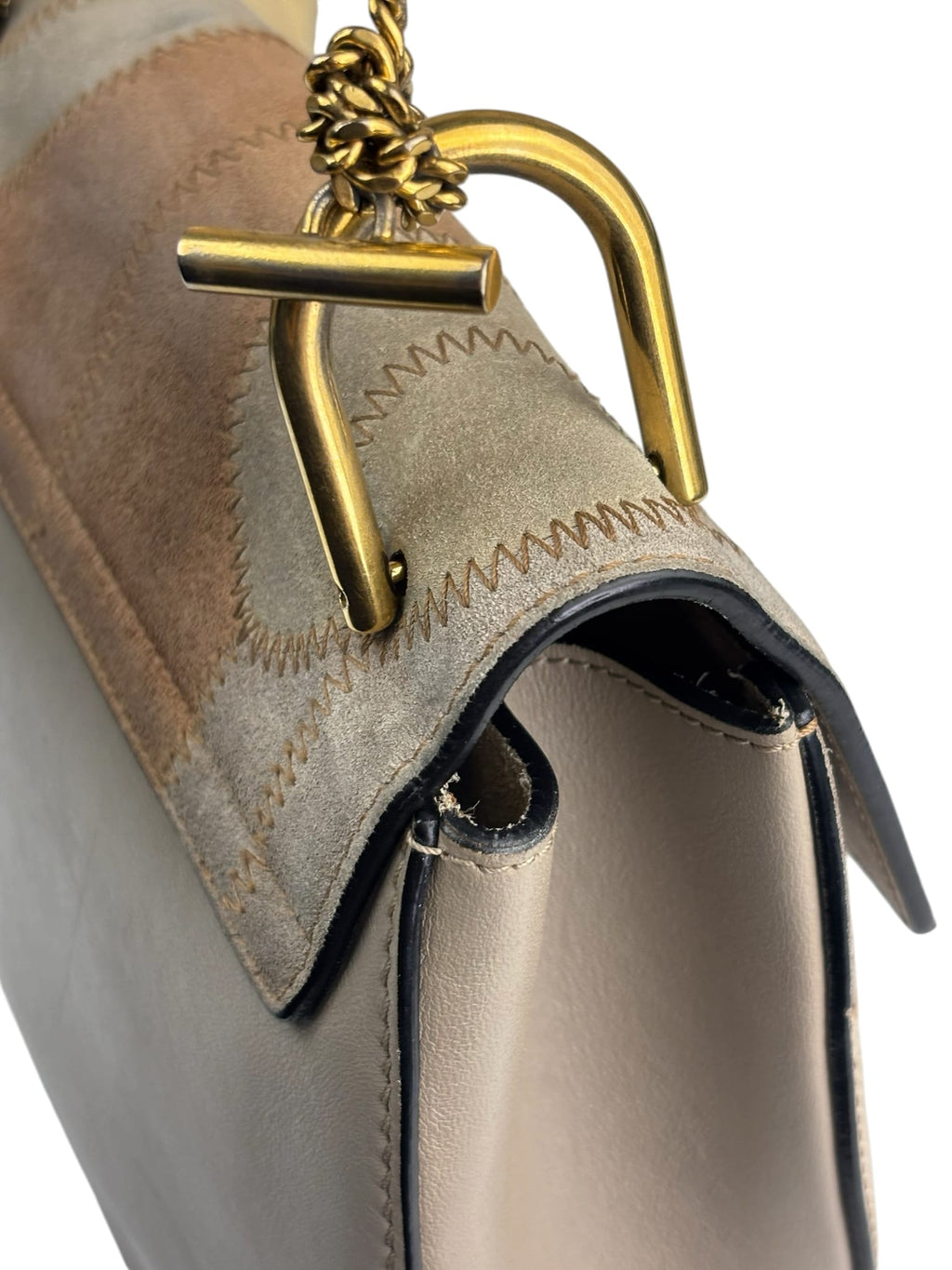 Chloe Patchwork Drew Suede Shoulder Bag