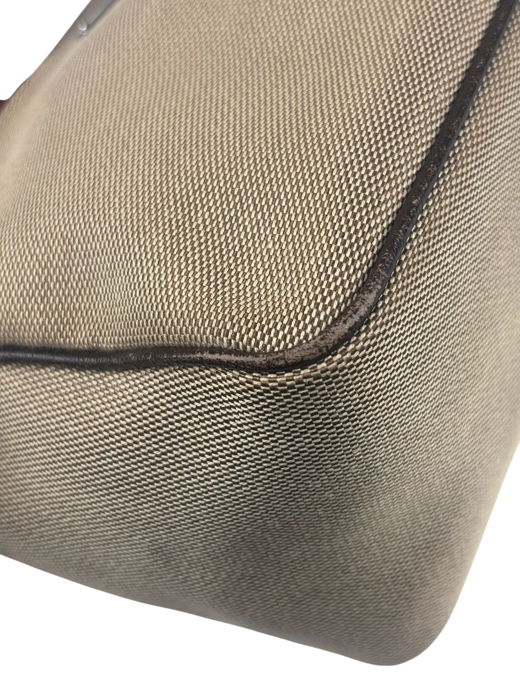 Gucci Vintage Beige Canvas Mini Pochette Handbag