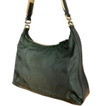 Prada Shoulder Bag Green Canvas Strap