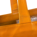 Chanel Vintage Orange Caviar Leather Tote 1989